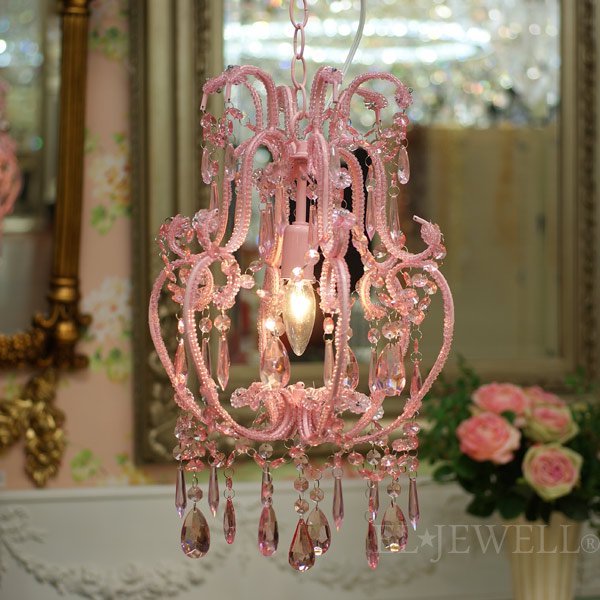 ピンクシャンデリア 1灯(φ295×H470mm) | EL JEWEL