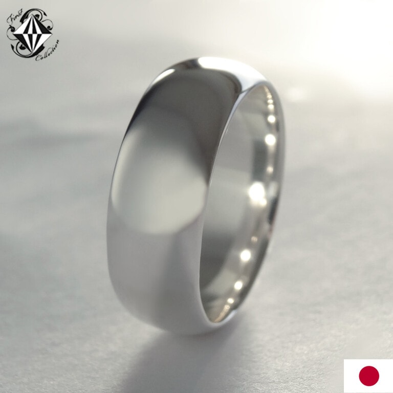 純銀 シルバー シンプル リング 純銀 レディース メンズ 甲丸 幅広 7mm