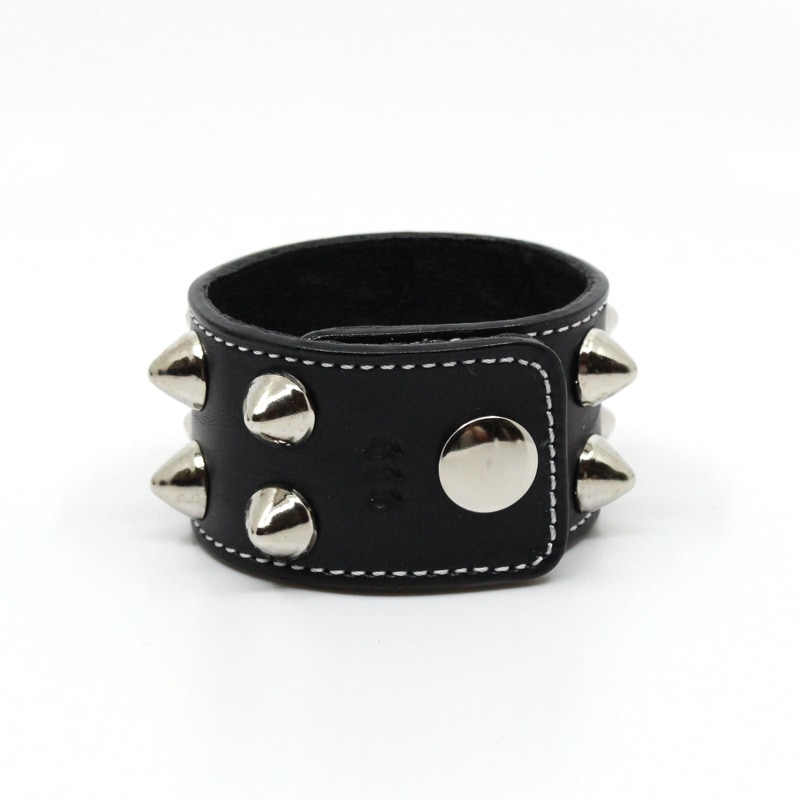 2連コニカルリストバンド(ボタン/2種)｜『666』パンクロック