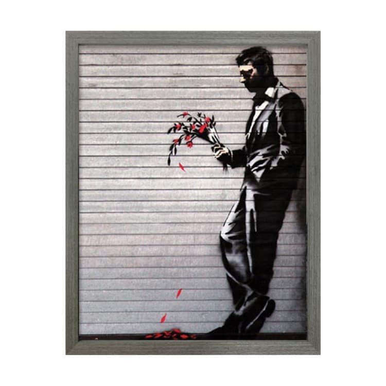 在庫処分】アーティストポスター Banksy Girl Searching Soldier