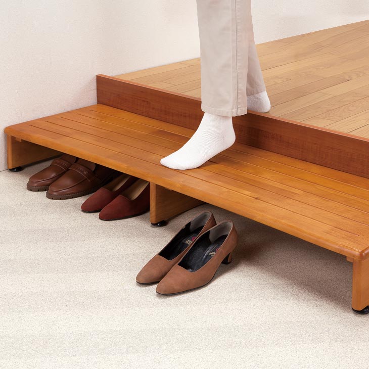 匠木工 木製収納付き玄関台 120cm幅｜ファミリー・ライフ公式通販