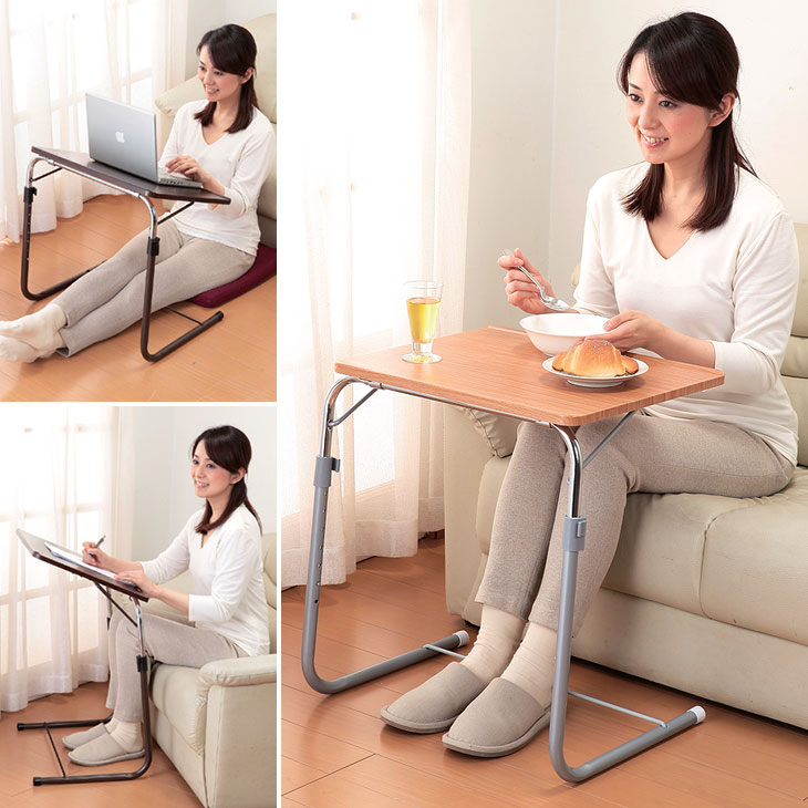 角度調整付き折りたたみテーブル コンビニエンステーブル｜ファミリー