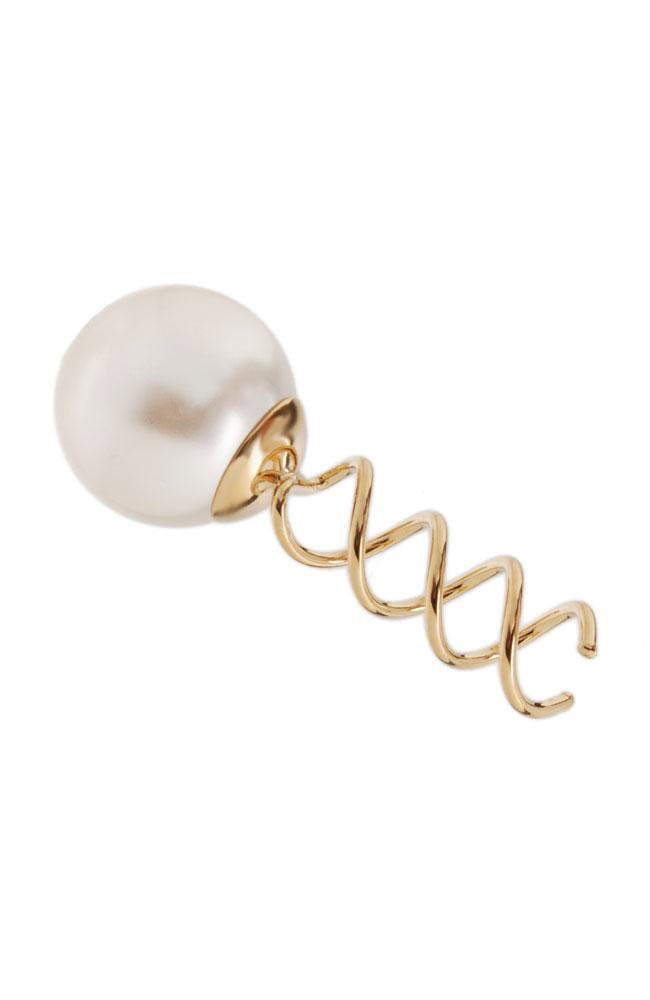 パール スパイラル スクリューピンL (クリーム/ゴールド) | フランス