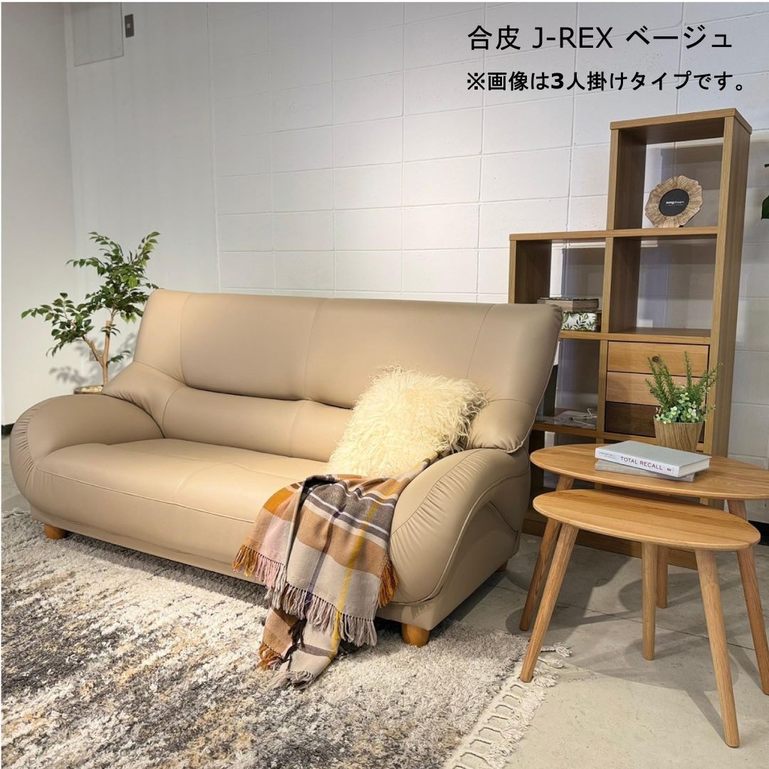 2.5人掛けソファ バーミアンⅡ ソフトレザー・ファブリック・本革