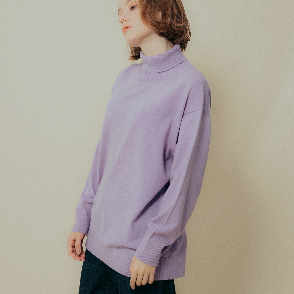 カシミヤ100％ オフタートルネック | Material,Cashmere | FUKAKINET