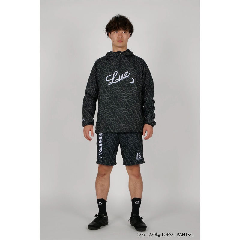 LUZ e SOMBBRA】中綿ハーフジップピステ XL ブラック×グレー LUZ e