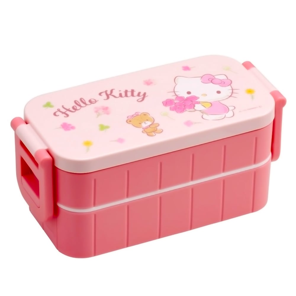 弁当箱 ハローキティ フラワーリース タイトランチボックス2段 SKATER