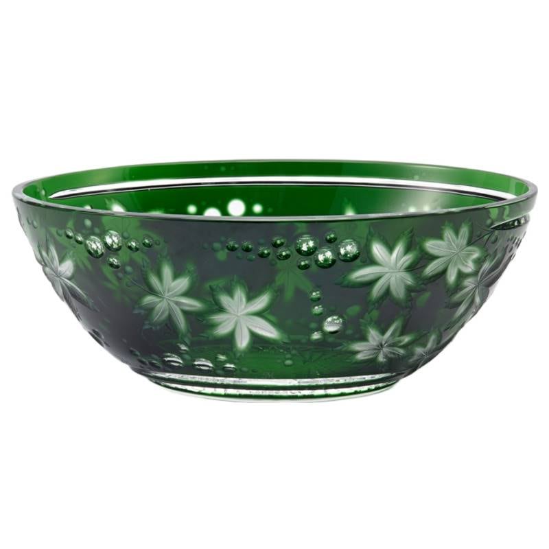 マイセンクリスタル 色被せボウル「ロンドンフラワー 21cm」 LF/183