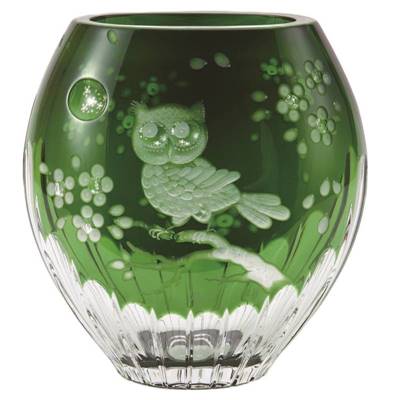 マイセンクリスタル ディナーベル フクロウ(グリーン) 11cm マイセン