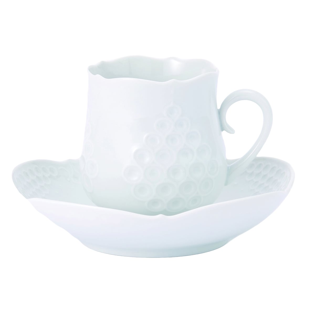 マイセン ホワイトレリーフ コーヒーカップ＆ソーサー 000000/26582