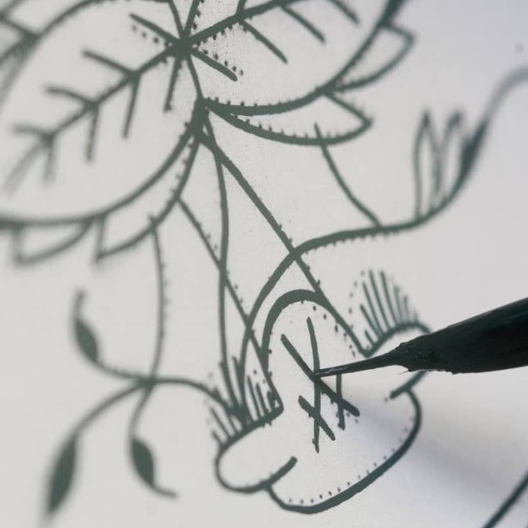 マイセン ブルーオニオン 三日月プレート 800101/00245 | ブルー