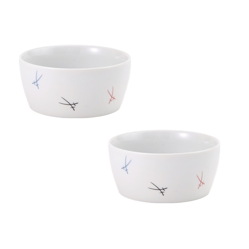 マイセン 剣マーク カラフル ペア ディッシュ 79A852/37192/2P | 剣