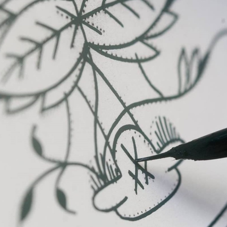 マイセン ブルーオニオン リーフディッシュ 10cm 800101/00206