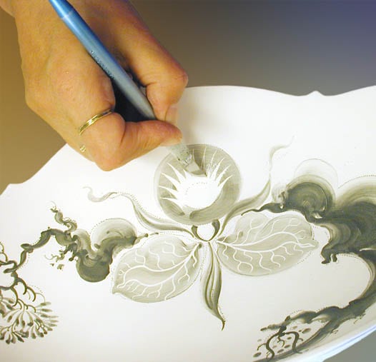 マイセン ブルーオーキッド ラウンドプラター 824001/23450 | ブルー