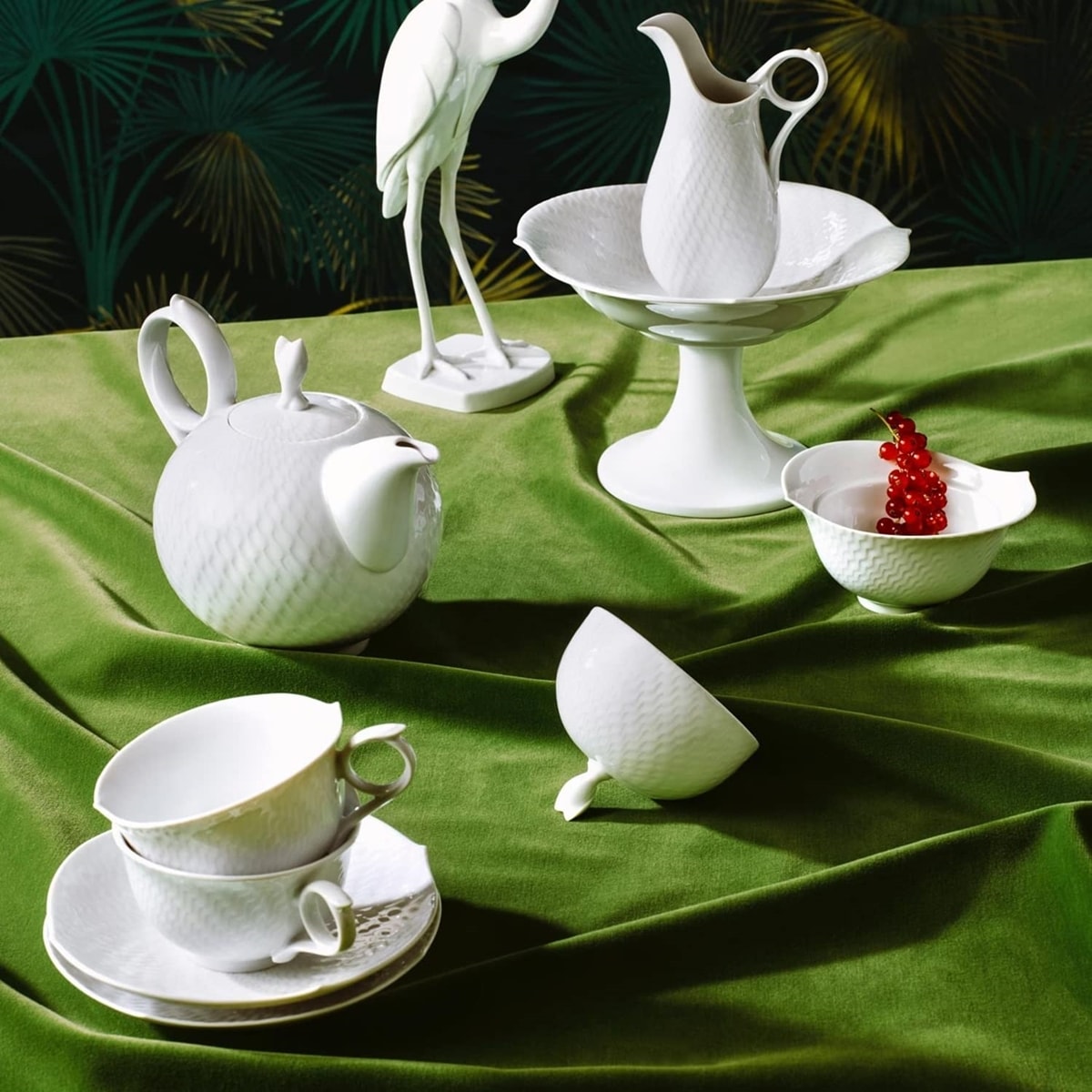 マイセン 波の戯れ ホワイト ペアティーカップ＆ソーサー 000000/29633