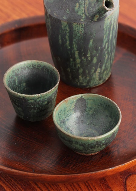 珉平？ 鎬手 筒盃 盃 ぐい呑み ちょこ 酒器 古美術 古道具 アンティーク