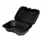 バイオデリカ シェルBOX 80-1 黒 [入数:200] | お弁当容器・使い捨て