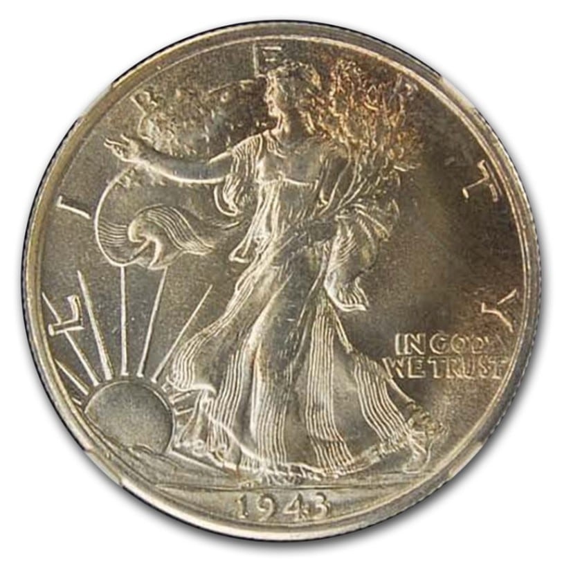 1943年 ウォーキング リバティ ハーフダラー 銀貨 50セント シルバー
