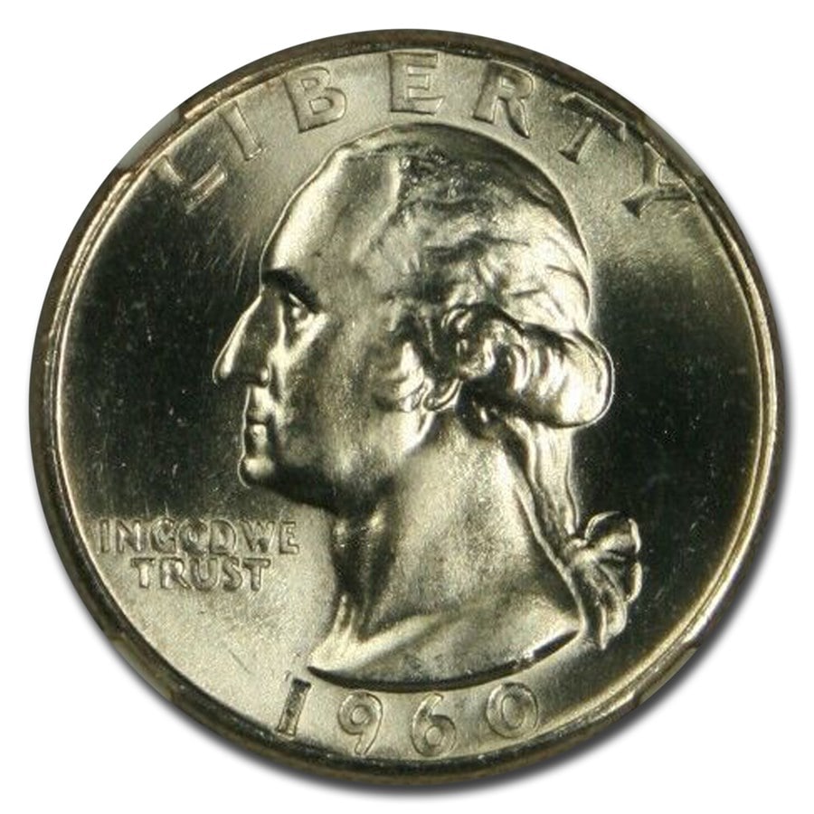 1960年 アメリカ ワシントン クォーターダラー 銀貨 25セント シルバー