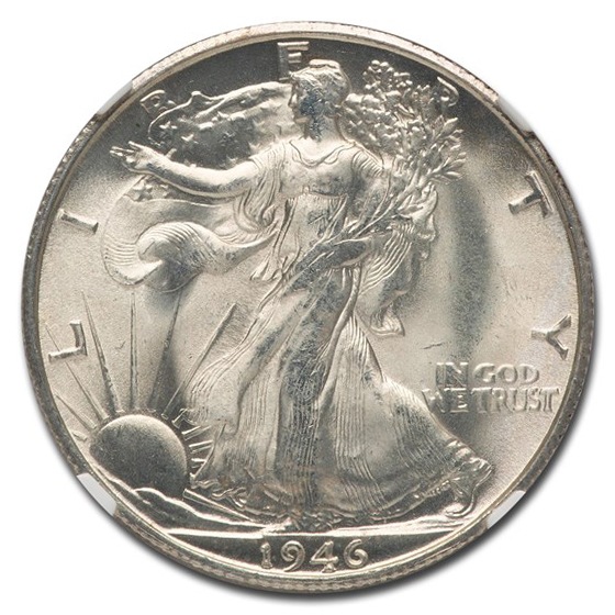 1946年 ウォーキングリバティ ハーフダラー 銀貨 50セント シルバー