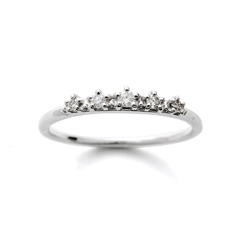 K10 WG ホワイトゴールド ダイヤモンド 0.06ct ピンキーリング