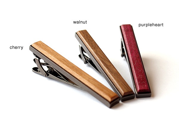 □【セット】「TIE PINS & CUFF LINKS ギフトセット」木製ネクタイピン