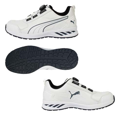 安全靴 プーマ PUMA RIDER 2.0 ホワイト DISK LOW 64.248.0 25.0～28.0