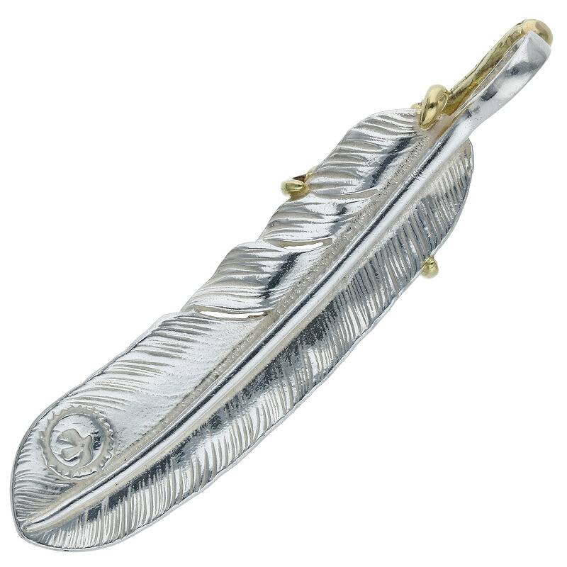 金爪メタル付き特大フェザー 左向き 【取扱：原宿シルバー店