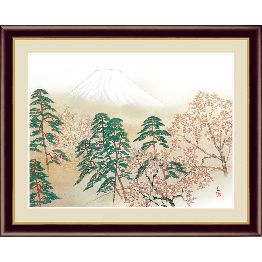 真作絵画】橘天敬 肉筆作品「不動明王図」 横山大観に私淑 日本