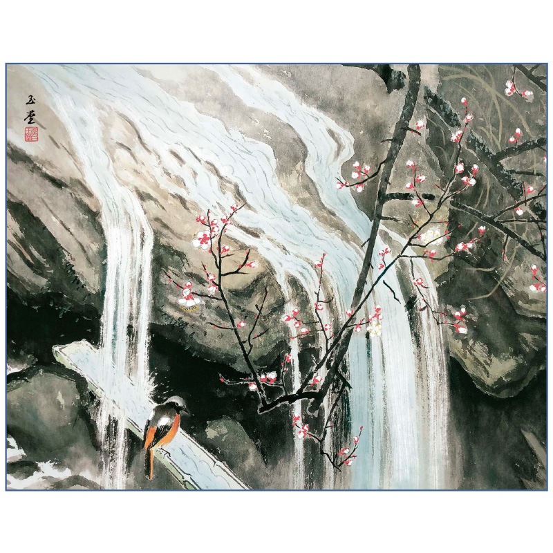 掛軸○ 川合玉堂筆 『深林宿雪』 リトグラフ 限定250部 大幅 掛軸○ 川合