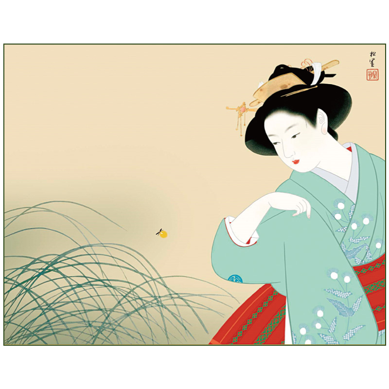上村松園『新蛍』額 : アートの友社 上村松園『新蛍』額 112487