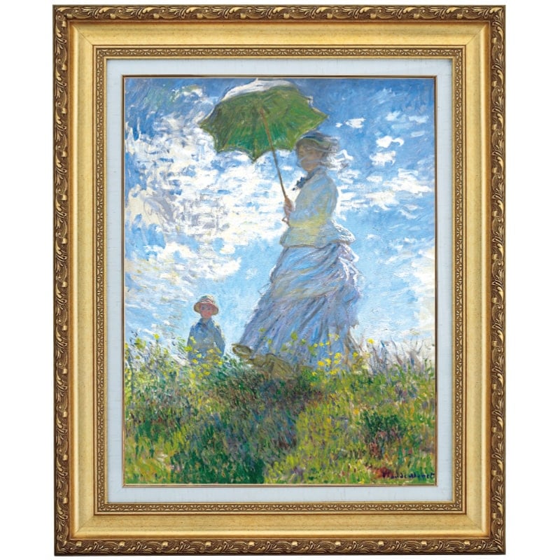 モネ 「散歩、日傘をさす女性」 10号 立体複製名画【ポイント5％還元