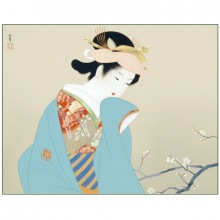 上村松園『春芳』額 : アートの友社 上村松園『春芳』額 112019b