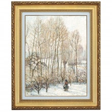 カミーユ・ピサロ 「雪に映える朝陽」 6号 立体複製名画 【5％ポイント