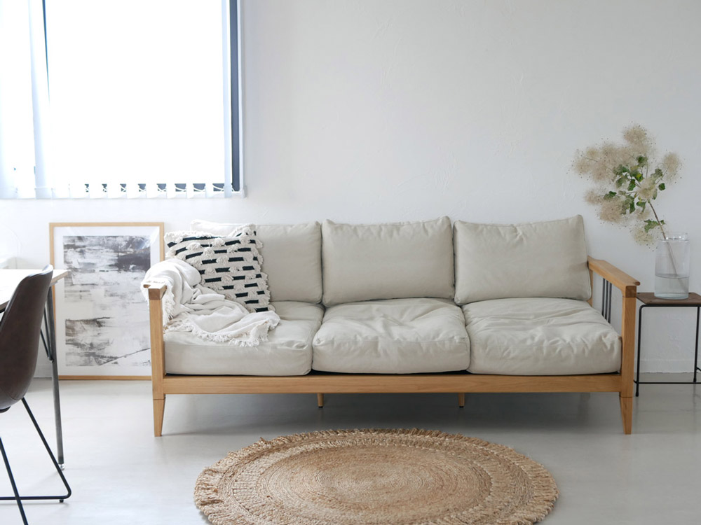 adepeche/アデペシュ】 solo 3シート ソファ ファブリック ベージュ