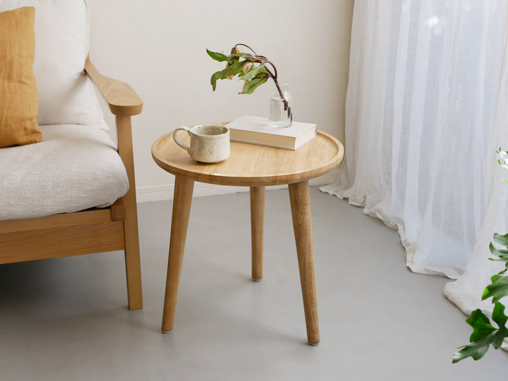 Sunflower Rattan/サンフラワーラタン】チーク無垢材 サイドテーブル