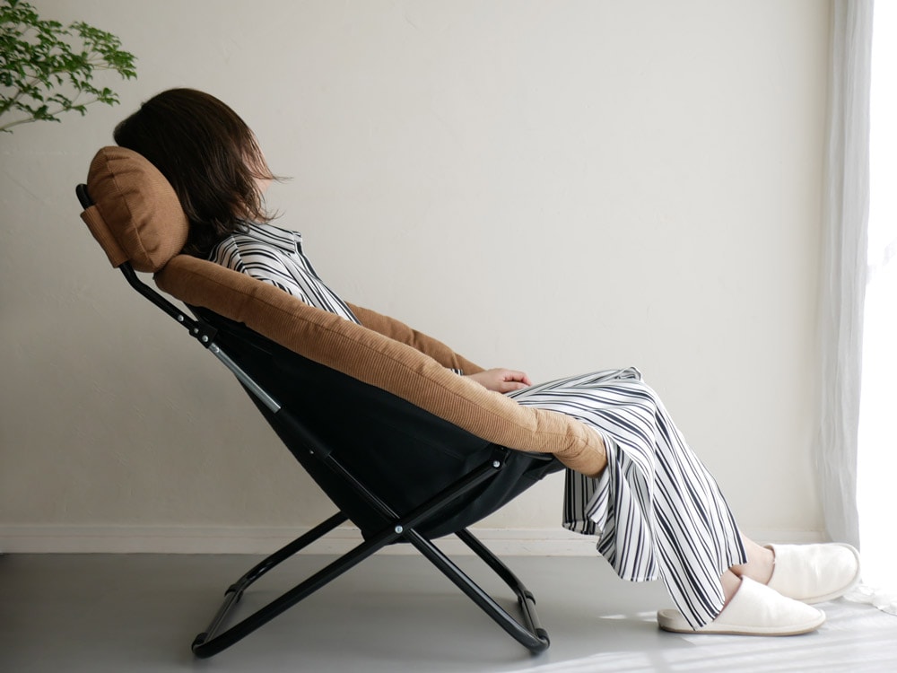 ひなたライフ2wayフォールディングチェア コーデュロイ(カーキ) Comore