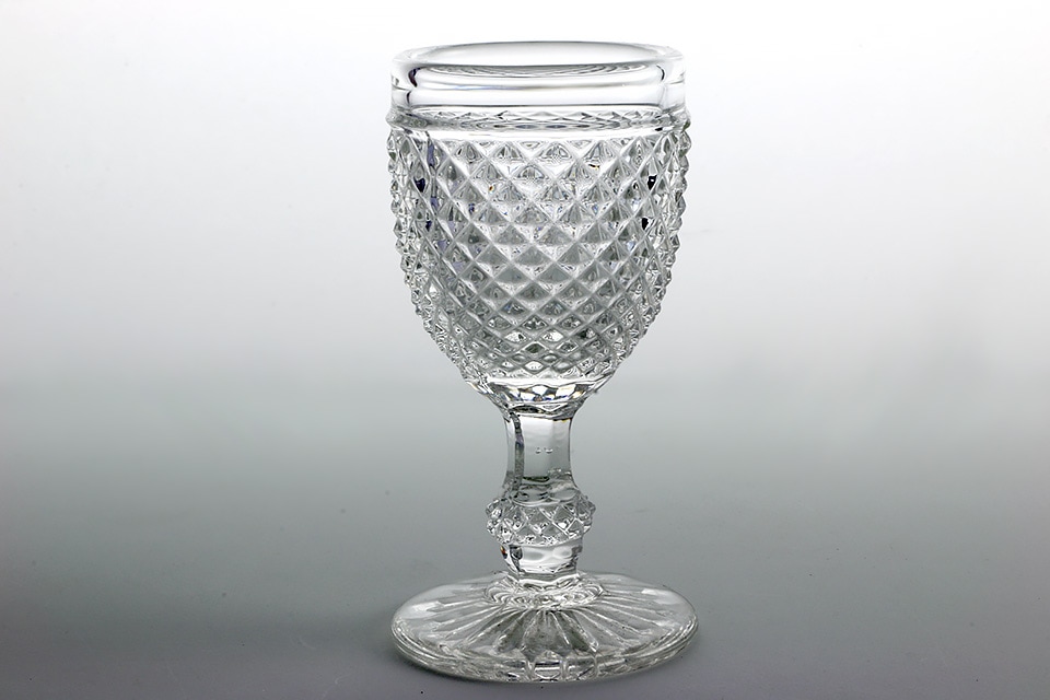 オールド・バカラ 1890年頃 ブロンズ装飾 切子 蓋付クリスタル器