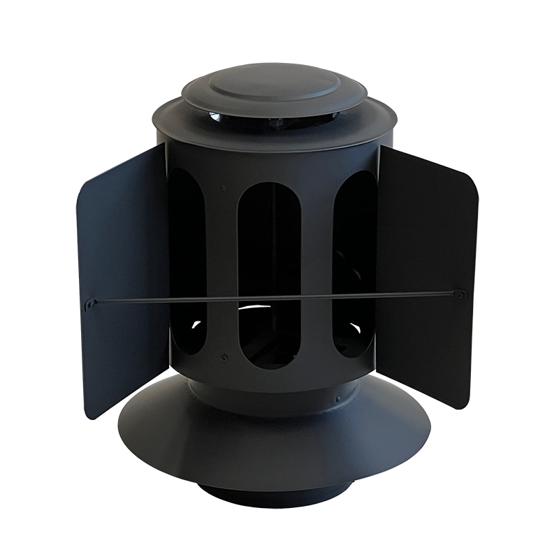 黒耐熱 ステンレス ウエザートップ φ150mm 【ハゼ折り煙突】 | 【黒