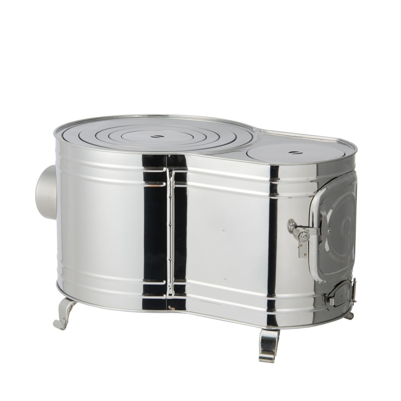 ステンレス 時計1型薪ストーブ AS-60 【煙突径 φ106mm】 | 鉄板製薪