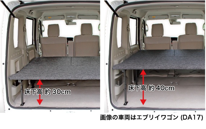 エブリィワゴン ベッドキットDA17W フルサイズ パンチカーペット