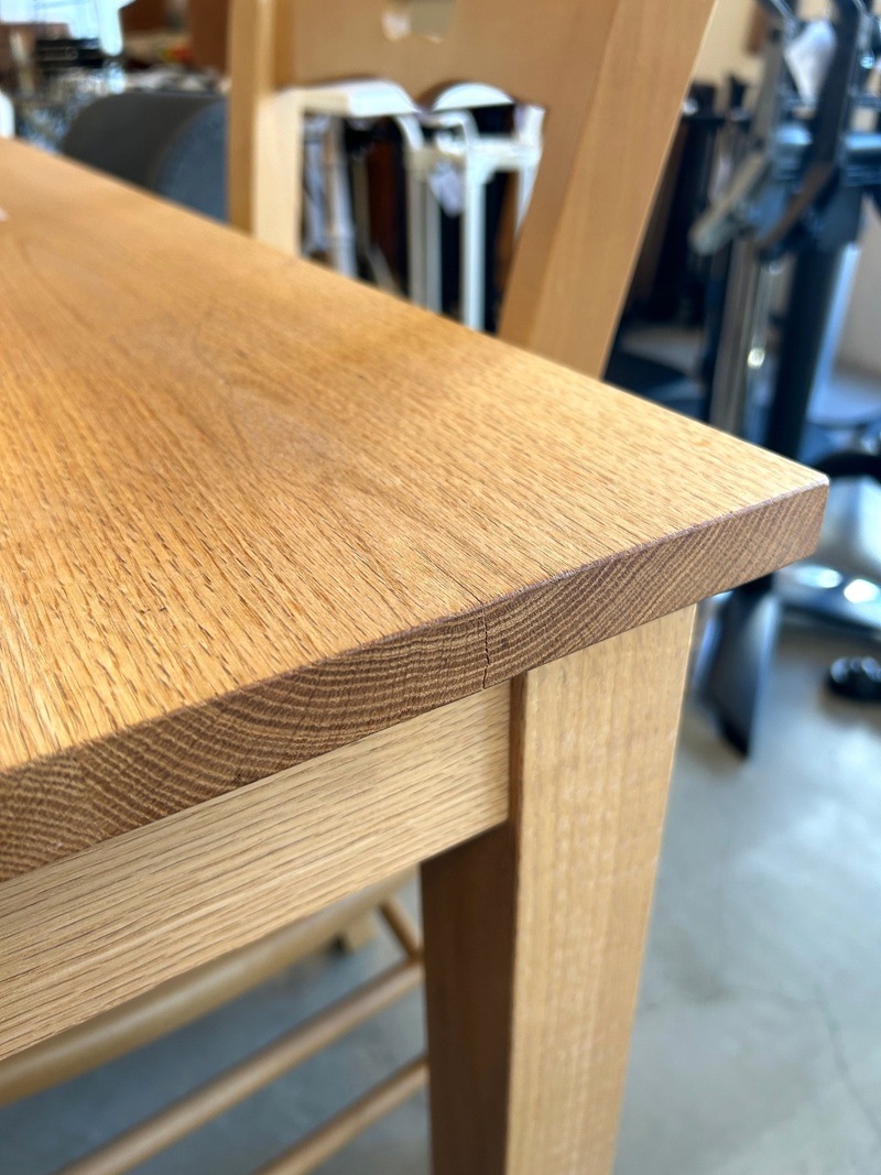 レッドオーク無垢材ダイニングテーブル 120×80cm ｜イデア