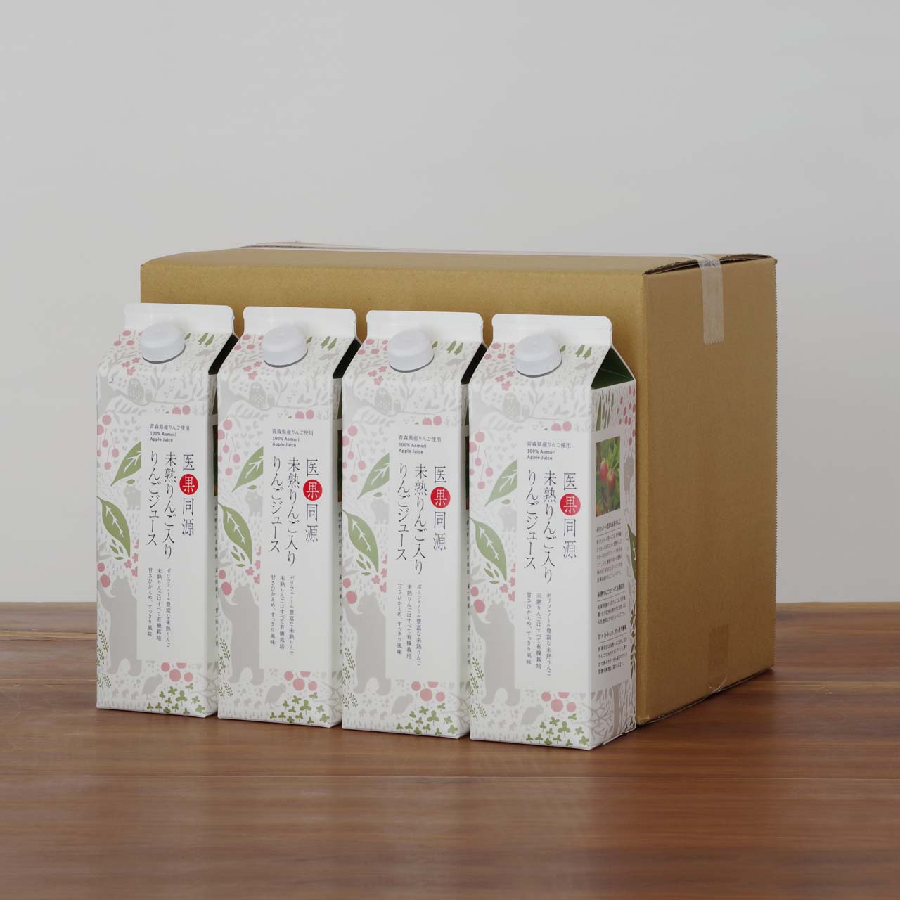 紙パック12本入り 医果同源未熟りんご入りりんごジュース | りんご