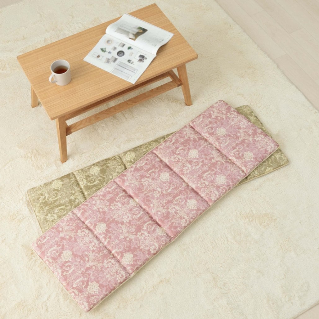 希少新鍋島緞通吉島敷物座布団無印長方形綿100%座布団 段通 ⑥