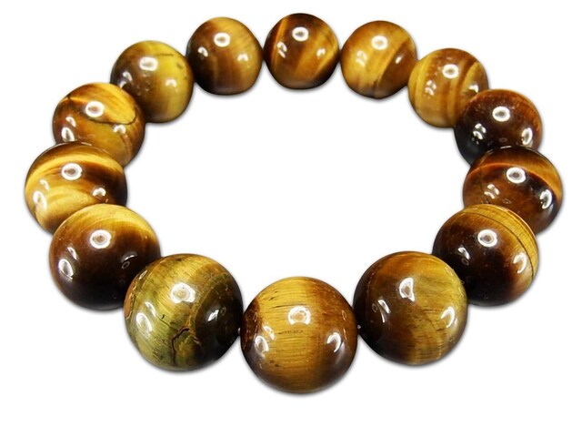 タイガーアイ大玉約16mm前後数珠ブレスレット人気天然石虎目石メンズ