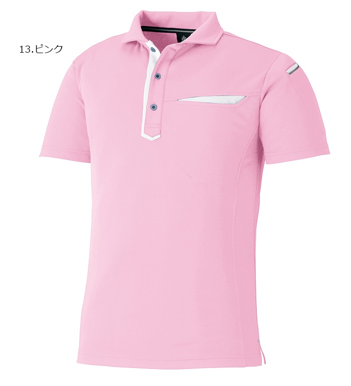 3684 半袖 ポロシャツ メンズ レディース 春 夏 タイト 吸汗速乾 消臭