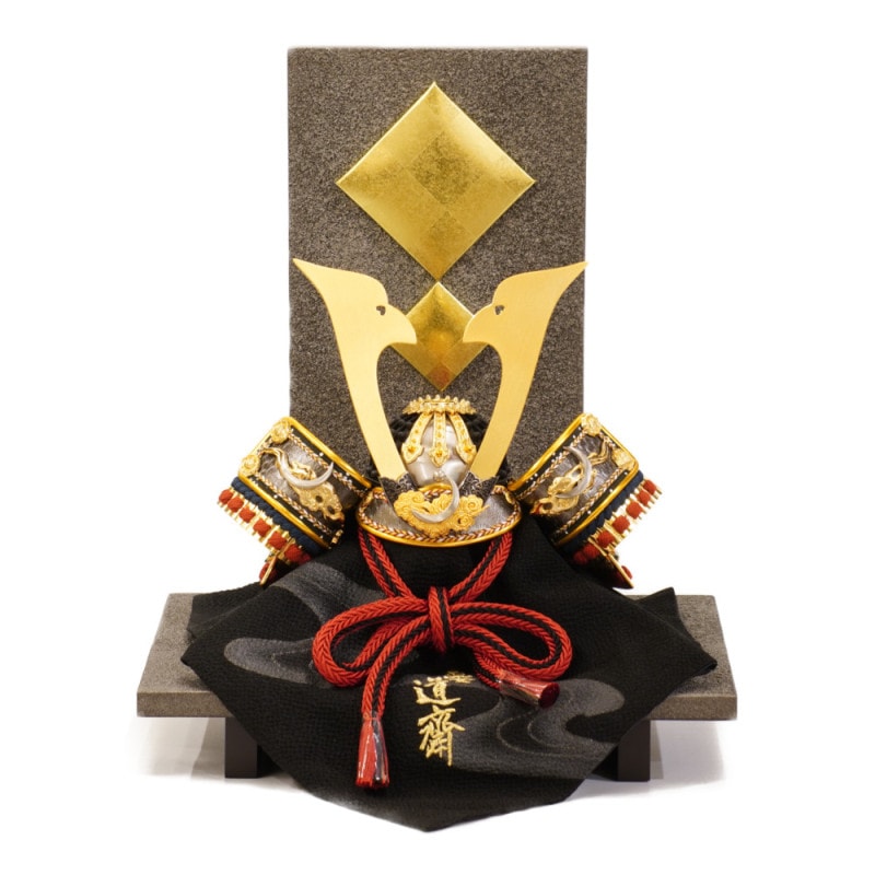 五月人形】7号 弦 紫裾濃威 兜飾り〈一龍作〉[235-152] ｜雛人形・五月