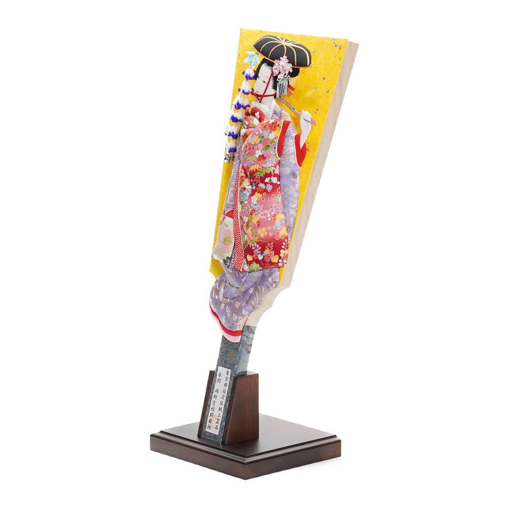 羽子板】16号 藤娘 丸立 極上本絹〈むさしや豊山作〉[242-030