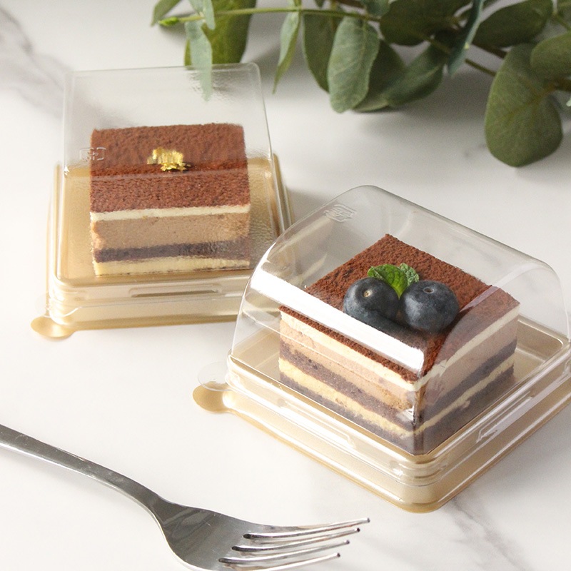 デザート容器 IK67Kトレー 本体・スクエア蓋セット（100枚入） | フタ