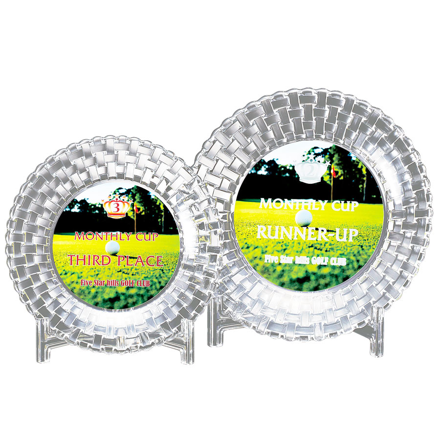 ゴルフ優勝杯 JP-W00-01-ガラス製飾り皿 | ゴルフカップ | トロフィー